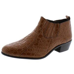Stacy Adams Sandino Leather Croc Embossed Dress Boots Men Size 11 Western Preppy
